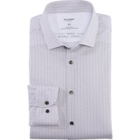 OLYMP No. Six 24/Seven, atmungsaktives Stretch Hemd, super slim, Braun, Kent, 46 von OLYMP No. Six 24/Seven