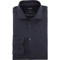 OLYMP No. Six 24/Seven, atmungsaktives Stretch Hemd aus Jersey, super slim, Blau, Kent, 38 von OLYMP No. Six 24/Seven