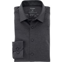 OLYMP No. Six 24/Seven, atmungsaktives Stretch Hemd aus Jersey, super slim, Grau, Kent, 41 von OLYMP No. Six 24/Seven