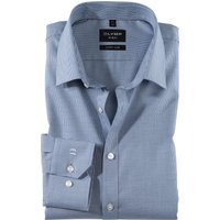 OLYMP No. Six, Business Hemd, super slim, Blau, Karo, Kent, 42 von OLYMP No. Six