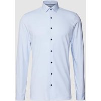 OLYMP No. Six Slim Fit Business-Hemd mit Haifischkragen Modell 'Modern Kent' in Bleu, Größe 43 von OLYMP No. Six
