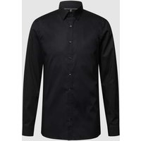 OLYMP No. Six Super Slim Fit Business-Hemd aus Popeline in Black, Größe 36 von OLYMP No. Six