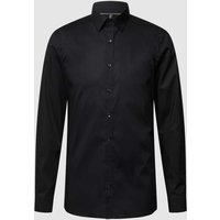 OLYMP No. Six Super Slim Fit Business-Hemd aus Popeline in Black, Größe 40 von OLYMP No. Six