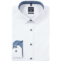 OLYMP No. Six Super Slim Fit Business-Hemd aus Popeline in Weiss, Größe 36 von OLYMP No. Six