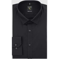 OLYMP No. Six Super Slim Fit Businesshemd aus Popeline mit extra langem Arm in Black, Größe 43 von OLYMP No. Six
