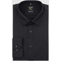 OLYMP No. Six Super Slim Fit Business-Hemd aus Popeline mit extra langem Arm in Black, Größe 38 von OLYMP No. Six