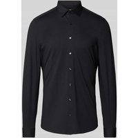 OLYMP No. Six Super Slim Fit Business-Hemd mit Kentkragen in Black, Größe 36 von OLYMP No. Six