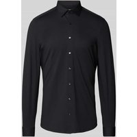 OLYMP No. Six Super Slim Fit Business-Hemd mit Kentkragen in Black, Größe 38 von OLYMP No. Six