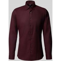 OLYMP No. Six Super Slim Fit Business-Hemd mit Knopfleiste in Bordeaux, Größe 37 von OLYMP No. Six