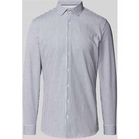 OLYMP No. Six Super Slim Fit Business-Hemd mit Stretch-Anteil und Streifenmuster in Marine, Größe 41 von OLYMP No. Six
