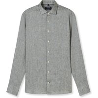 OLYMP SIGNATURE Casual, Premium Leinenhemd, tailored fit, Grün, Kent, 44 von OLYMP SIGNATURE Casual