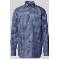 OLYMP SIGNATURE SLIM FIT Slim Fit Businesshemd aus hochwertiger Baumwolle Modell 'SAVIO' in Marine, Größe 40 von OLYMP SIGNATURE SLIM FIT