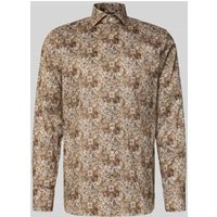 OLYMP SIGNATURE SLIM FIT Slim Fit Business-Hemd mit Kentkragen Modell 'Savio' in Beige, Größe 41 von OLYMP SIGNATURE SLIM FIT