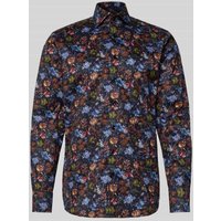 OLYMP SIGNATURE SLIM FIT Slim Fit Business-Hemd mit Kentkragen Modell 'Savio' in Marine, Größe 38 von OLYMP SIGNATURE SLIM FIT