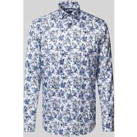 OLYMP SIGNATURE SLIM FIT Slim Fit Business-Hemd mit Kentkragen Modell 'Savio' in Bleu, Größe 39 von OLYMP SIGNATURE SLIM FIT