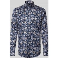 OLYMP SIGNATURE SLIM FIT Slim Fit Business-Hemd mit Kentkragen Modell 'Savio' in Marine, Größe 41 von OLYMP SIGNATURE SLIM FIT