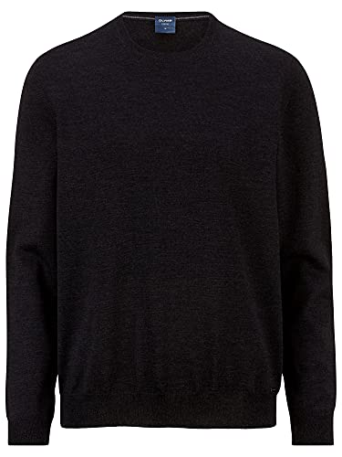 OLYMP Herren Pullover Rundhals Casual.Strick,Single Jersey,Regular fit,Graphit 69,M von OLYMP