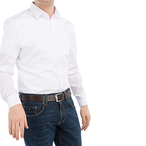 OLYMP Herren Hemd No. 6 Super Slim Fit Langarm, Weiß, 40 von OLYMP