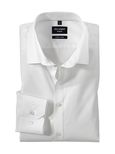 OLYMP Herren Businesshemd Langarm No.Six,Einfarbig,super Slim,Urban Kent,Hellbeige 20,44 von OLYMP