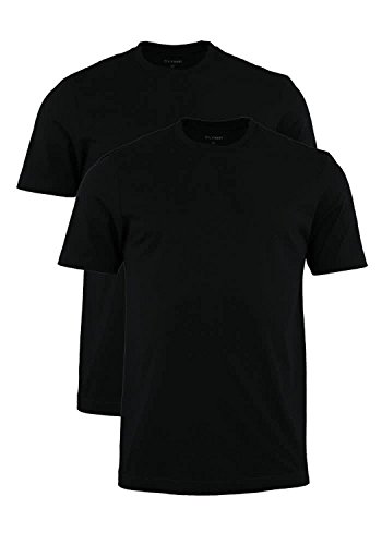 Herren T-Shirt - Doppelpack O-Neck, uni schwarz, M von OLYMP