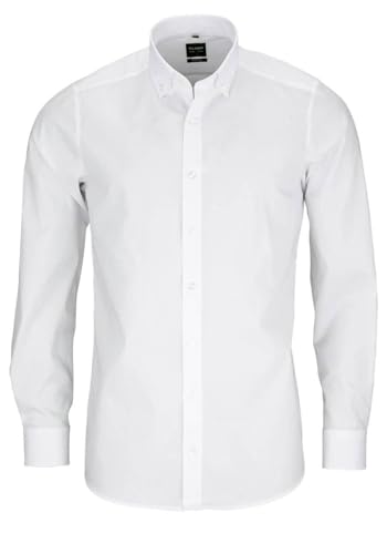 OLYMP Herren Hemd Level Five Body Fit Langarm B.D. 46 Weiß von OLYMP