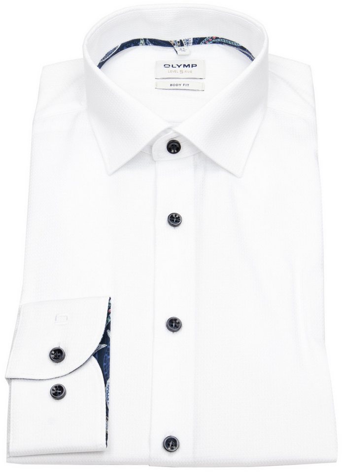 OLYMP Businesshemd Level 5 extra langer Arm stark tailliert Kentkragen von OLYMP