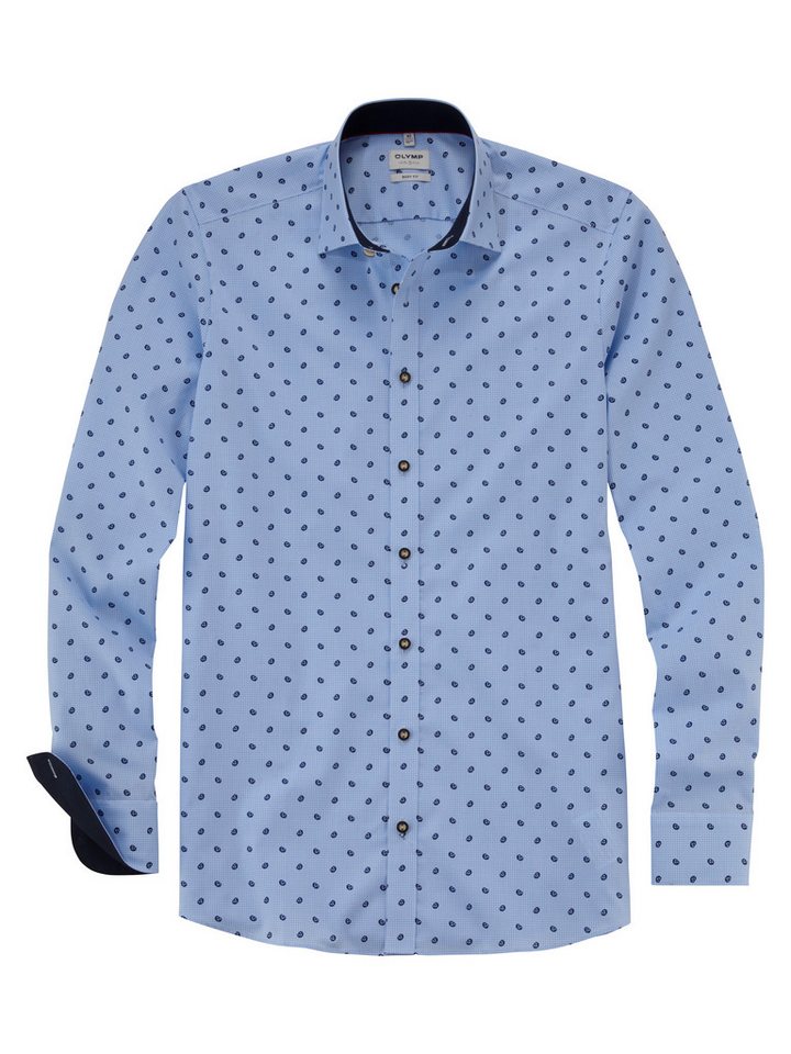 OLYMP Trachtenhemd Level Five body fit mit Brezelprint von OLYMP