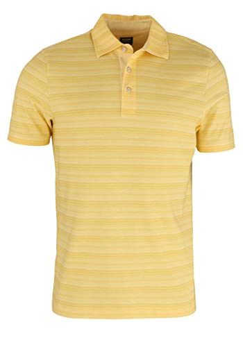 OLYMP Casual Polo modern fit Halbarm Polokragen Ringel gelb Größe L von OLYMP