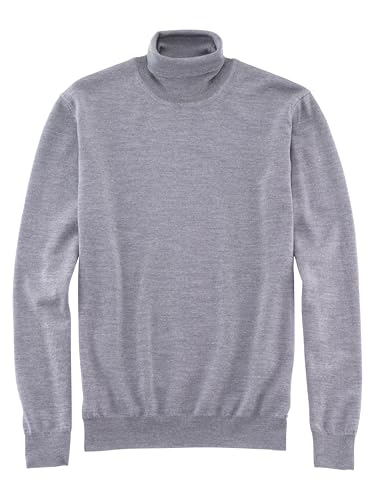 OLYMP Casual Strick Pullover Rollkragen extrafeine Merinowolle grau Größe X4L von OLYMP