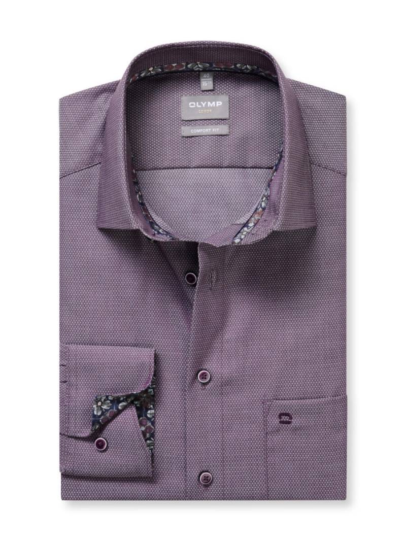 OLYMP - Comfort Fit: Businesshemd violet - Gr. - 44 von OLYMP