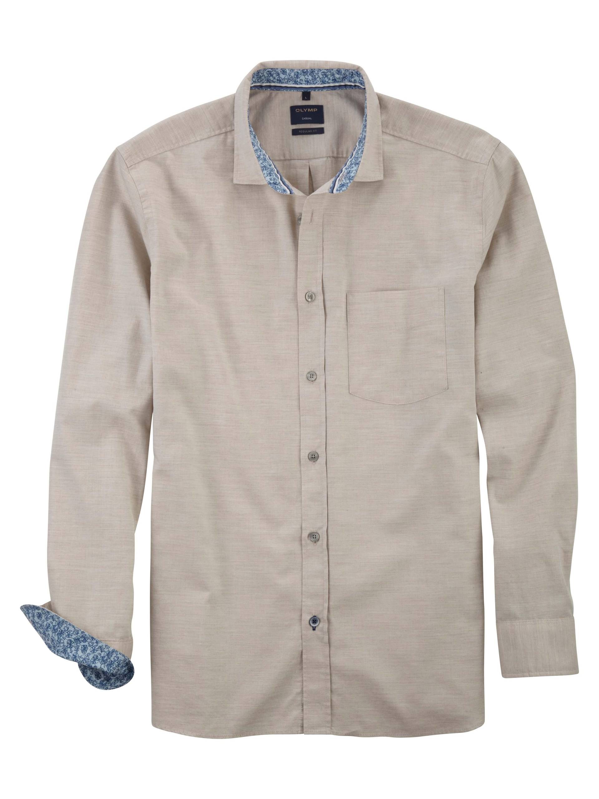 OLYMP - Freizeithemd : Regular Fit braun - Gr. - XL von OLYMP