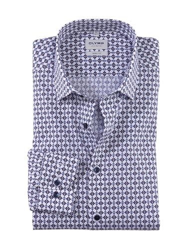 OLYMP Herren Businesshemd Langarm Level Five,Digitaldruck auf Uni,Body fit,New York Kent-2,Granat 86,43 von OLYMP