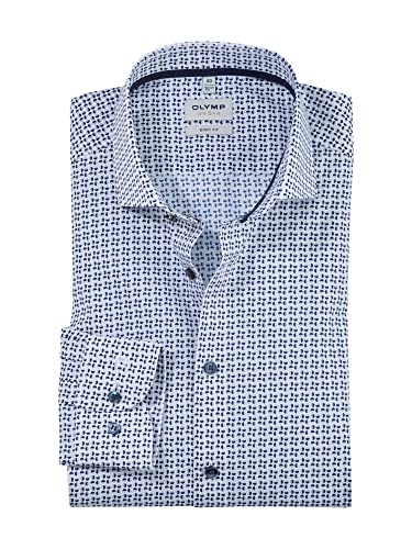 OLYMP Herren Businesshemd Langarm Level Five,Digitaldruck auf Uni,Body fit,Royal Kent,Taupe 23,43 von OLYMP