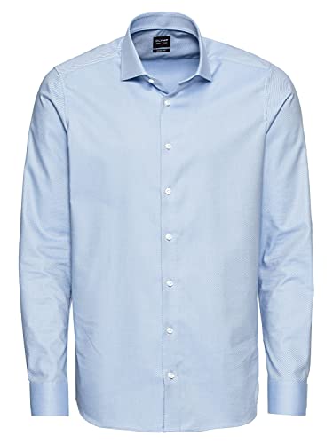 OLYMP Herren Businesshemd Langarm Level Five,Männer,Twill,Body fit,Royal Kent,bleu 11,40 von OLYMP