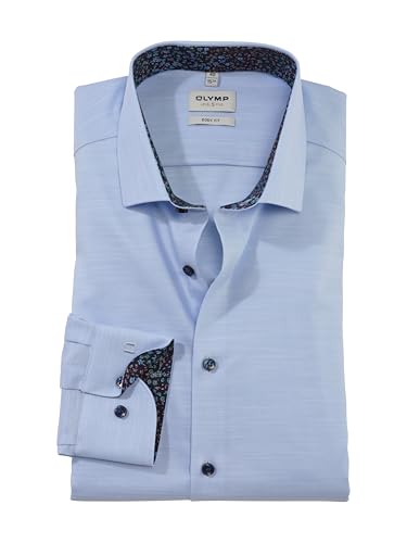 OLYMP Herren Businesshemd Langarm Level.Five.Body.fit,Einfarbig,Body fit,Modern Kent,bleu 11,45 von OLYMP