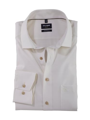 OLYMP Herren Businesshemd Langarm Luxor,Einfarbig,modern fit,Global Kent,Hellbeige 20,48 OLYMP Herren Businesshemd Langarm Luxor,Einfarbig,modern fit,Global Kent,Hellbeige 20,48 von OLYMP