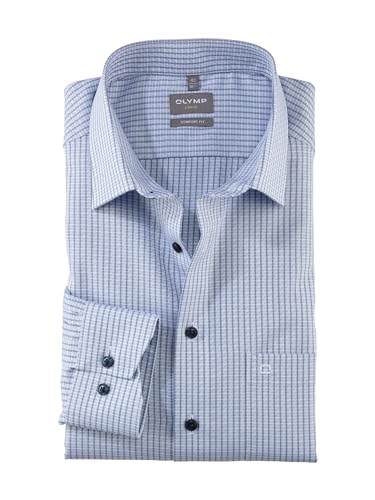 OLYMP Herren Businesshemd Langarm Luxor,Kariert,Comfort fit,New Kent,bleu 11,40 OLYMP Herren Businesshemd Langarm Luxor,Kariert,Comfort fit,New Kent,bleu 11,40 von OLYMP