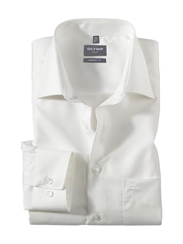 OLYMP Herren Businesshemd Langarm Luxor,Einfarbig,Comfort fit,New Kent,beige 21,47 OLYMP Herren Businesshemd Langarm Luxor,Einfarbig,Comfort fit,New Kent,beige 21,47 von OLYMP