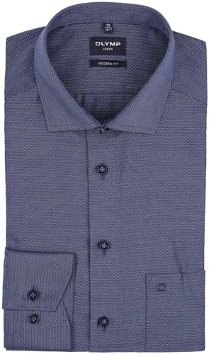 OLYMP Herren Businesshemd Langarm Luxor,Natté,modern fit,Global Kent,Marine 18,40 OLYMP Herren Businesshemd Langarm Luxor,Natté,modern fit,Global Kent,Marine 18,40 von OLYMP