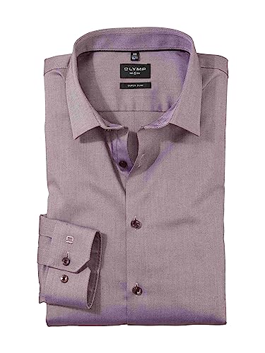 OLYMP Herren Businesshemd Langarm No. Six,Twill,super Slim,Urban Kent,Chianti 38,39 von OLYMP