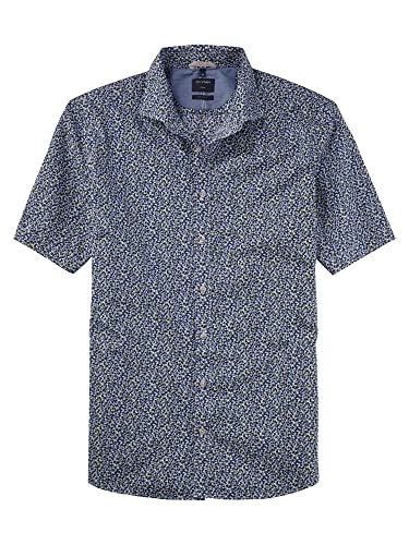 OLYMP Herren Freizeithemd Kurzarm Casual,Rotationsdruck,modern fit,Kent-Kragen,grün 45,3XL von OLYMP