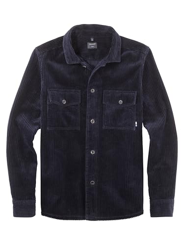OLYMP Herren Freizeithemd Langarm Casual,Breitcord,087 Casual Overshirt 20,01 Kent-Kragen,Marine 18,L von OLYMP