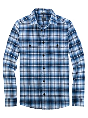 OLYMP Herren Freizeithemd Langarm Casual,Kariert,Overshirt,Kent-Kragen,Marine 18,M von OLYMP