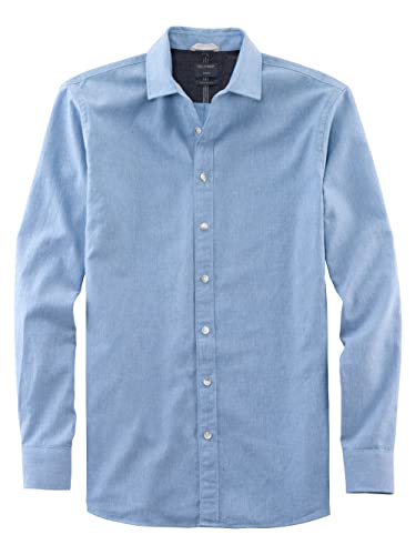 OLYMP Herren Freizeithemd Langarm Casual,Twill,modern fit,Kent-Kragen,bleu 11,L von OLYMP