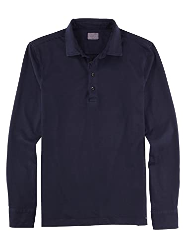 OLYMP Herren Freizeithemd Langarm Level Five Polo,Uni,Body fit,Marine 18,S von OLYMP