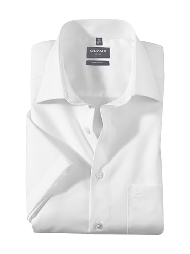 OLYMP Herren Businesshemd Langarm Luxor,Einfarbig,Comfort fit,New Kent,Weiss 00,47 OLYMP Herren Businesshemd Langarm Luxor,Einfarbig,Comfort fit,New Kent,Weiss 00,47 von OLYMP