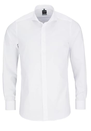 OLYMP Herren Hemd Level 5 Body Fit Langarm, 37, 01 wei von OLYMP