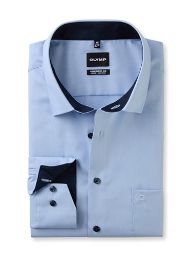 OLYMP Herren Oberhemd Langarm Big.Tal,Natté,468 Business Big 01,01 Kent-Kragen,hellblau 10,51 OLYMP Herren Oberhemd Langarm Big.Tal,Natté,468 Business Big 01,01 Kent-Kragen,hellblau 10,51 von OLYMP