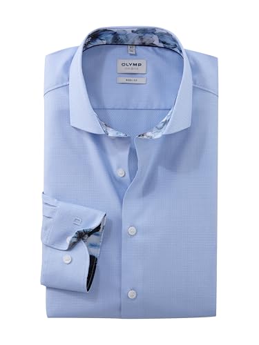 OLYMP Herren Oberhemd Langarm Level Five,Faux Uni,366 Level 5 Body fit (15.05.2015 - F16),16 Royal Kent,bleu 11,38 von OLYMP