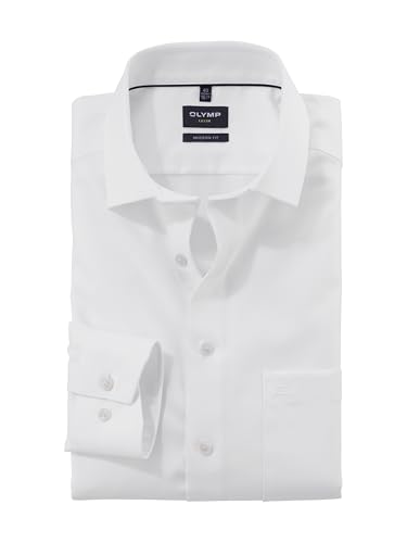 OLYMP Herren Oberhemd Langarm Luxor,Faux Uni,470 Modern Fit 26,19 Global Kent,Weiss 00,44 OLYMP Herren Oberhemd Langarm Luxor,Faux Uni,470 Modern Fit 26,19 Global Kent,Weiss 00,44 von OLYMP
